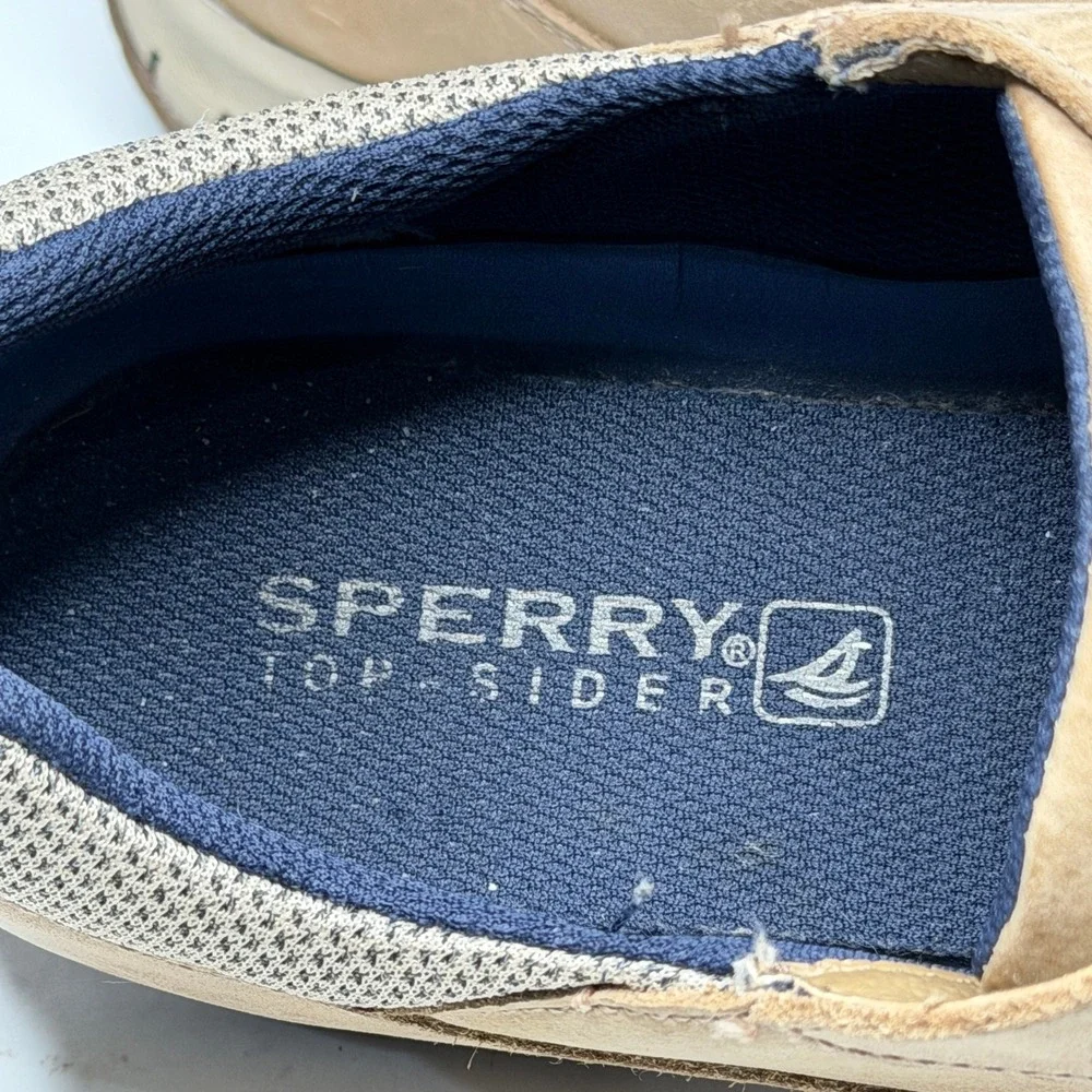 Sperry Top-Sider‎ Boat Shoes Mens 12M Tan Leather Moc Toe Loafers 0297077